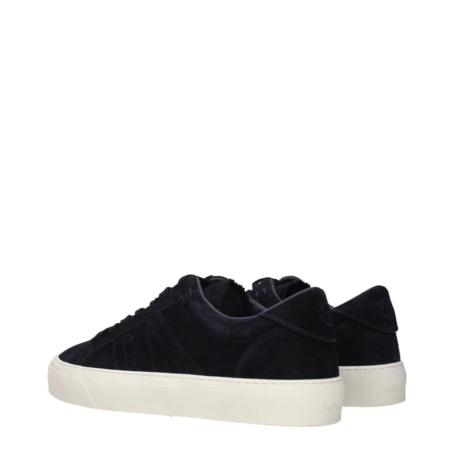 Moncler Blue Leather Low Top Sneakers
