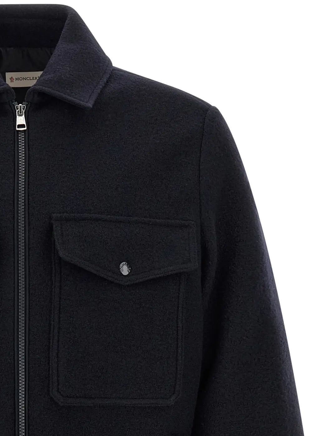 Moncler Blue Virgin Wool Blouse