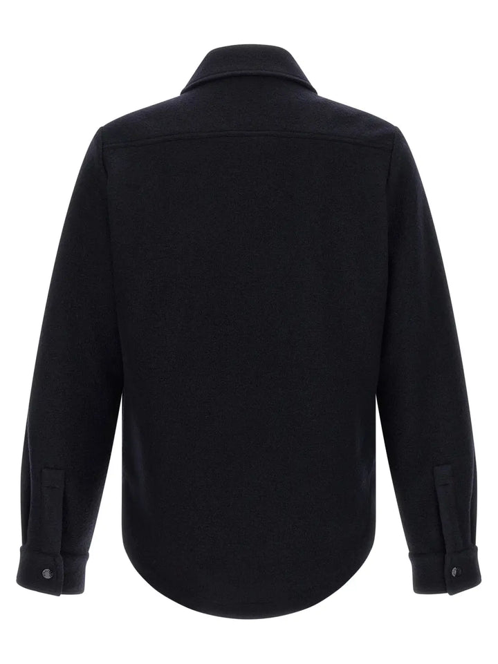 Moncler Blue Virgin Wool Blouse
