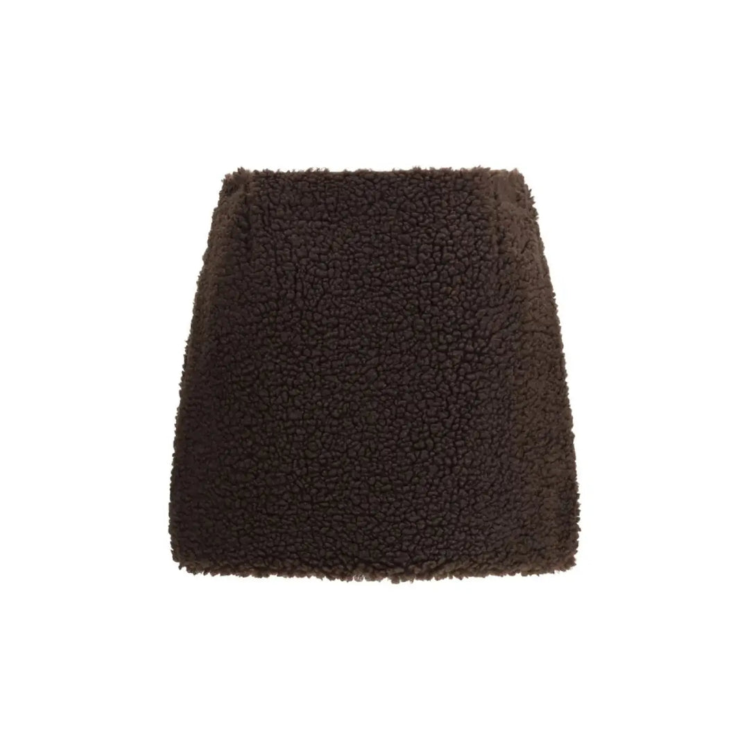 Moncler Brown Polyester Mini Skirt