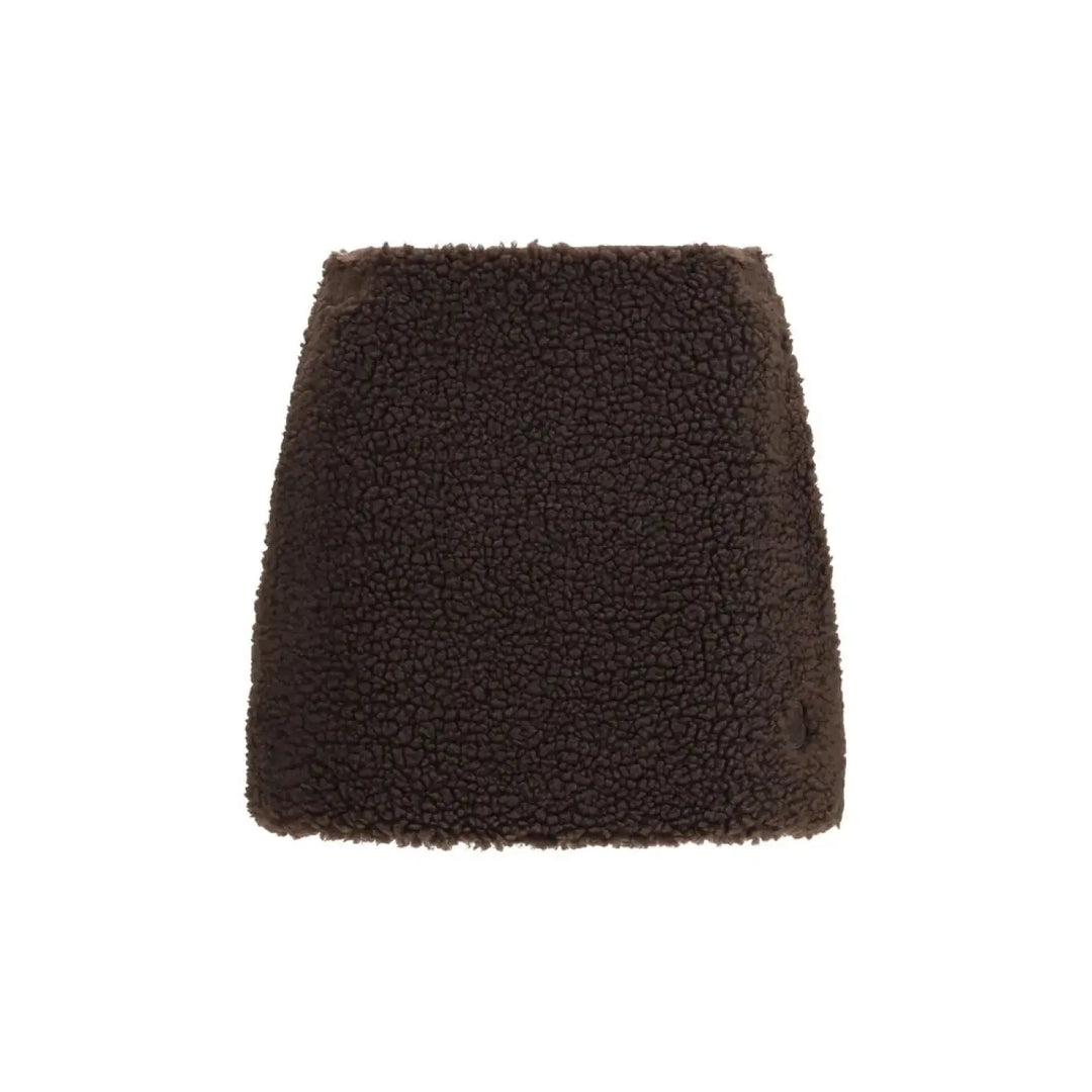 Moncler Brown Polyester Mini Skirt