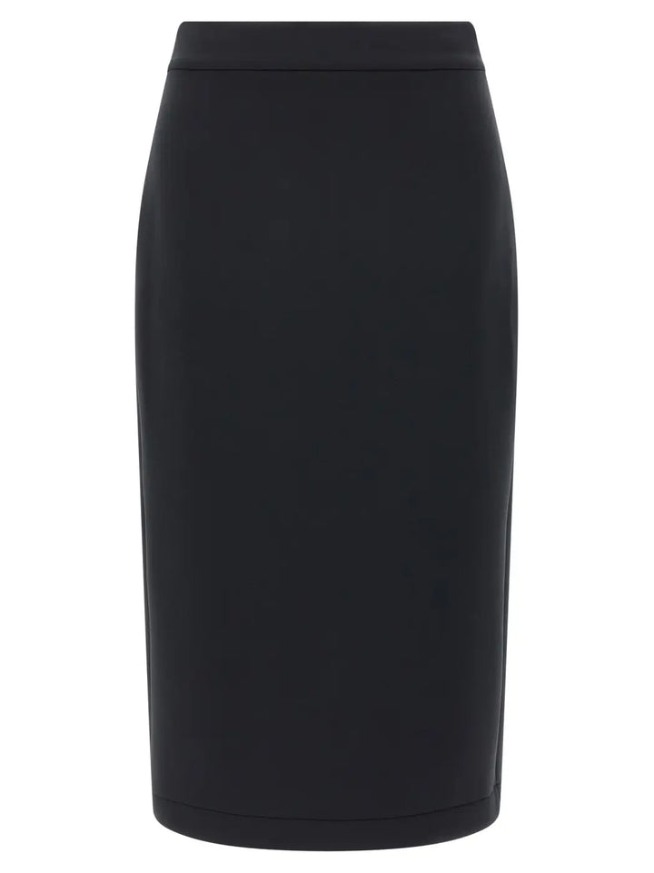 Moncler Genius Black Polyester Midi Skirt