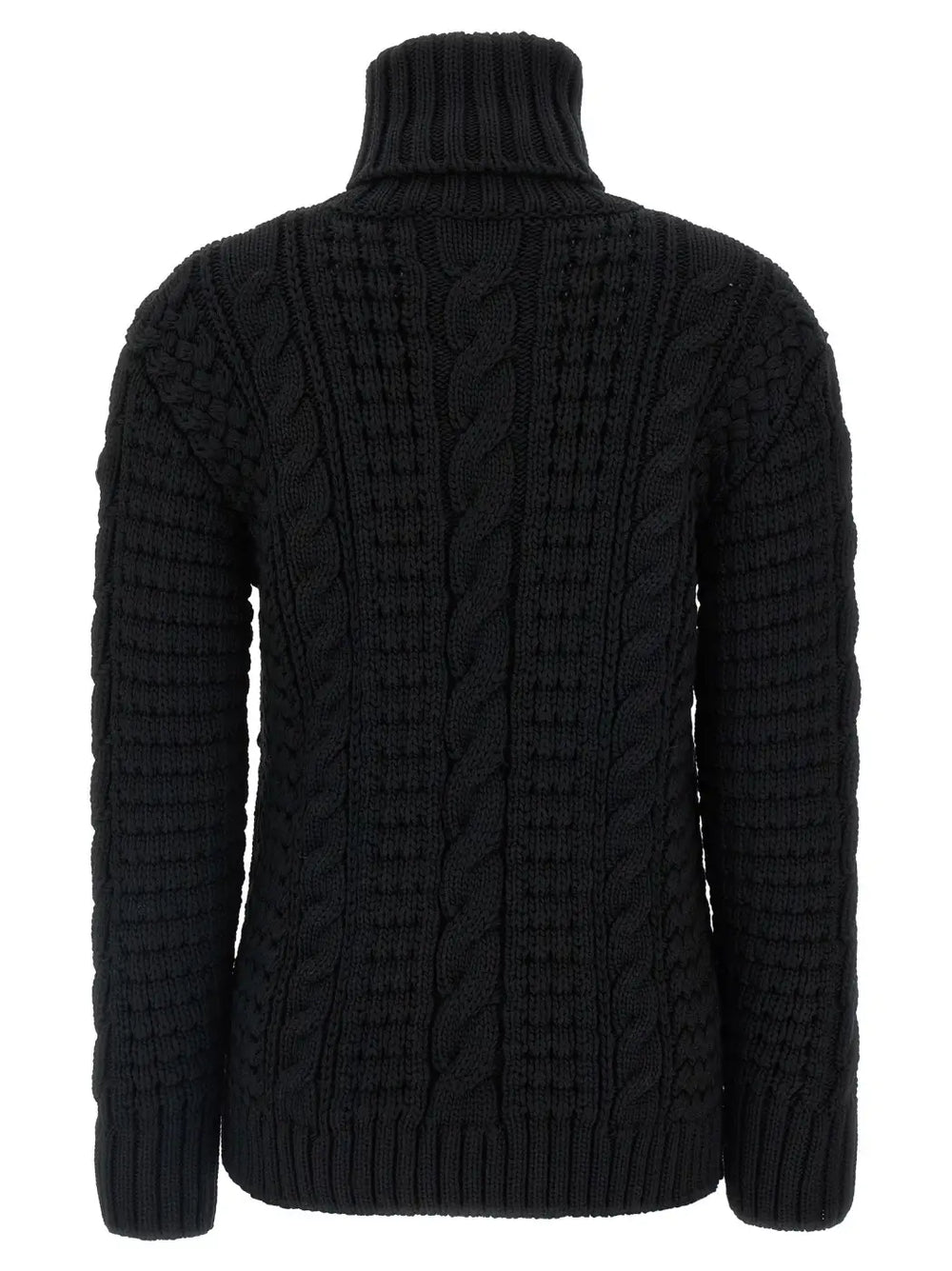 Moncler Genius Black Virgin Wool Cardigan