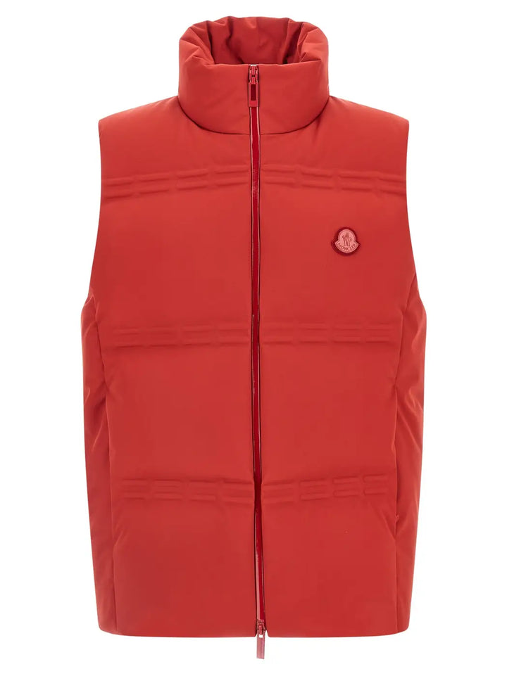 Moncler Genius Red Polyamide Sleeveless Jacket