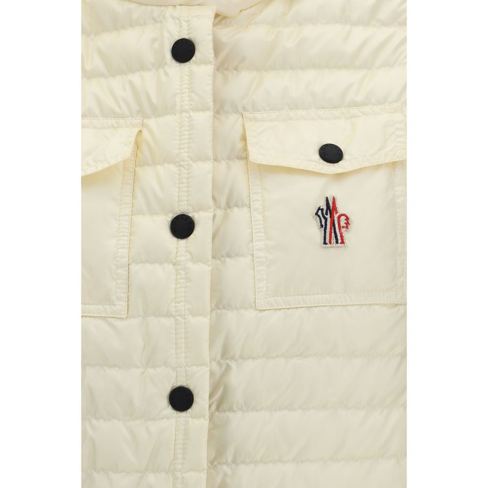 Moncler Grenoble Vests - Beige Polyamide Sleeveless Jacket
