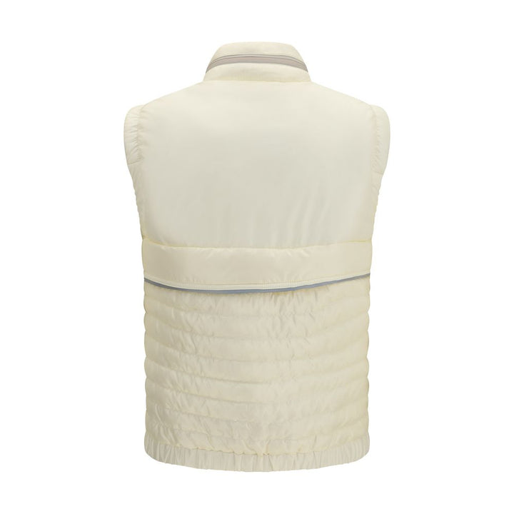 Moncler Grenoble Vests - Beige Polyamide Sleeveless Jacket