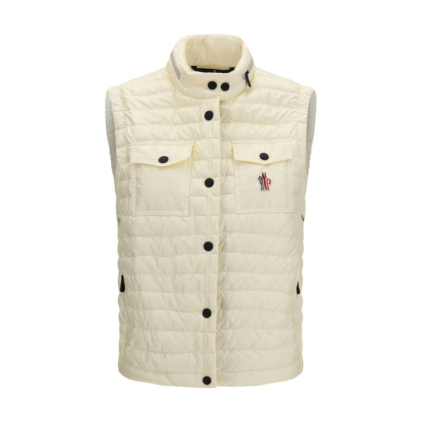Moncler Grenoble Vests - Beige Polyamide Sleeveless Jacket