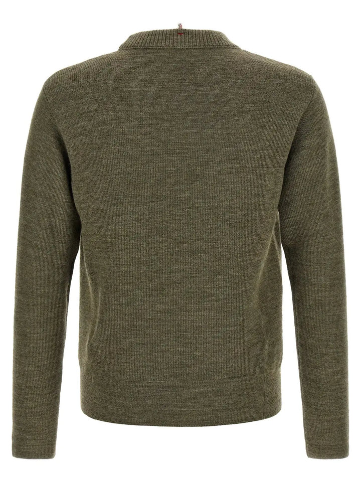 Moncler Grenoble Bicolor Virgin Wool Cardigan