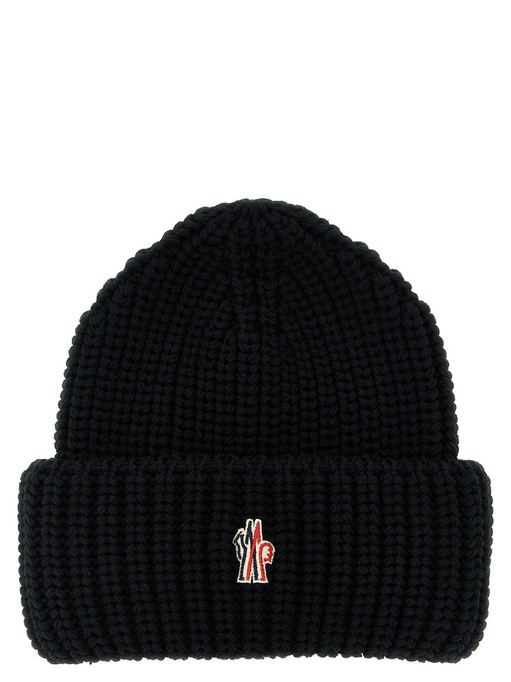 Moncler Grenoble Black Virgin Wool Beanie