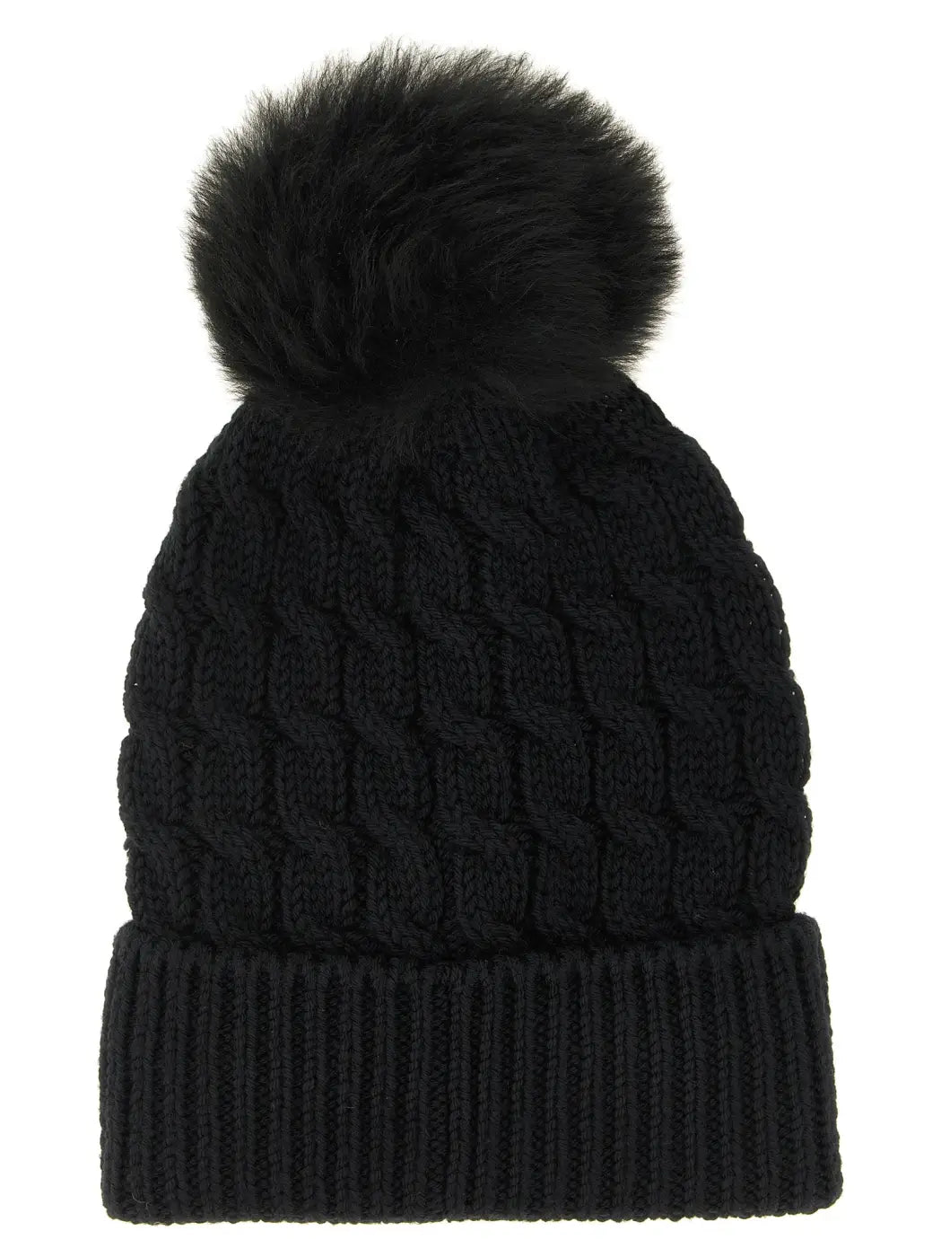 Moncler Grenoble Black Virgin Wool Beanie