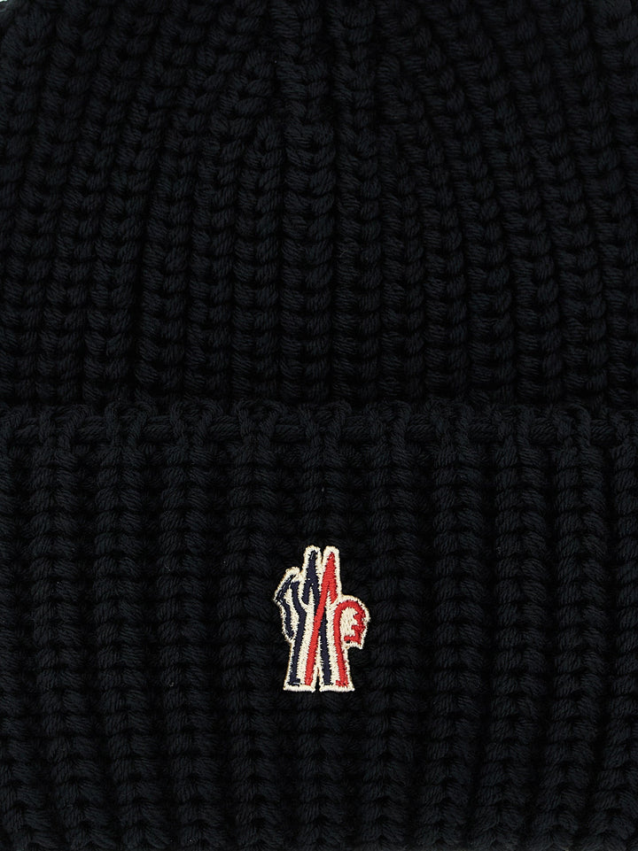 Moncler Grenoble Black Virgin Wool Beanie