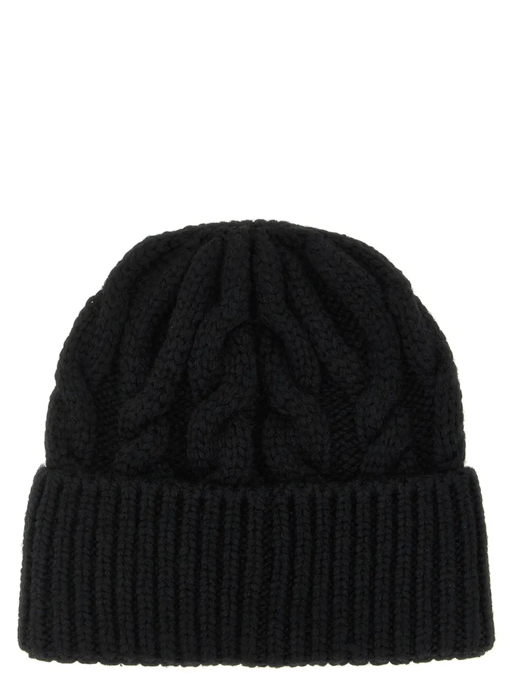 Moncler Grenoble Black Virgin Wool Beanie