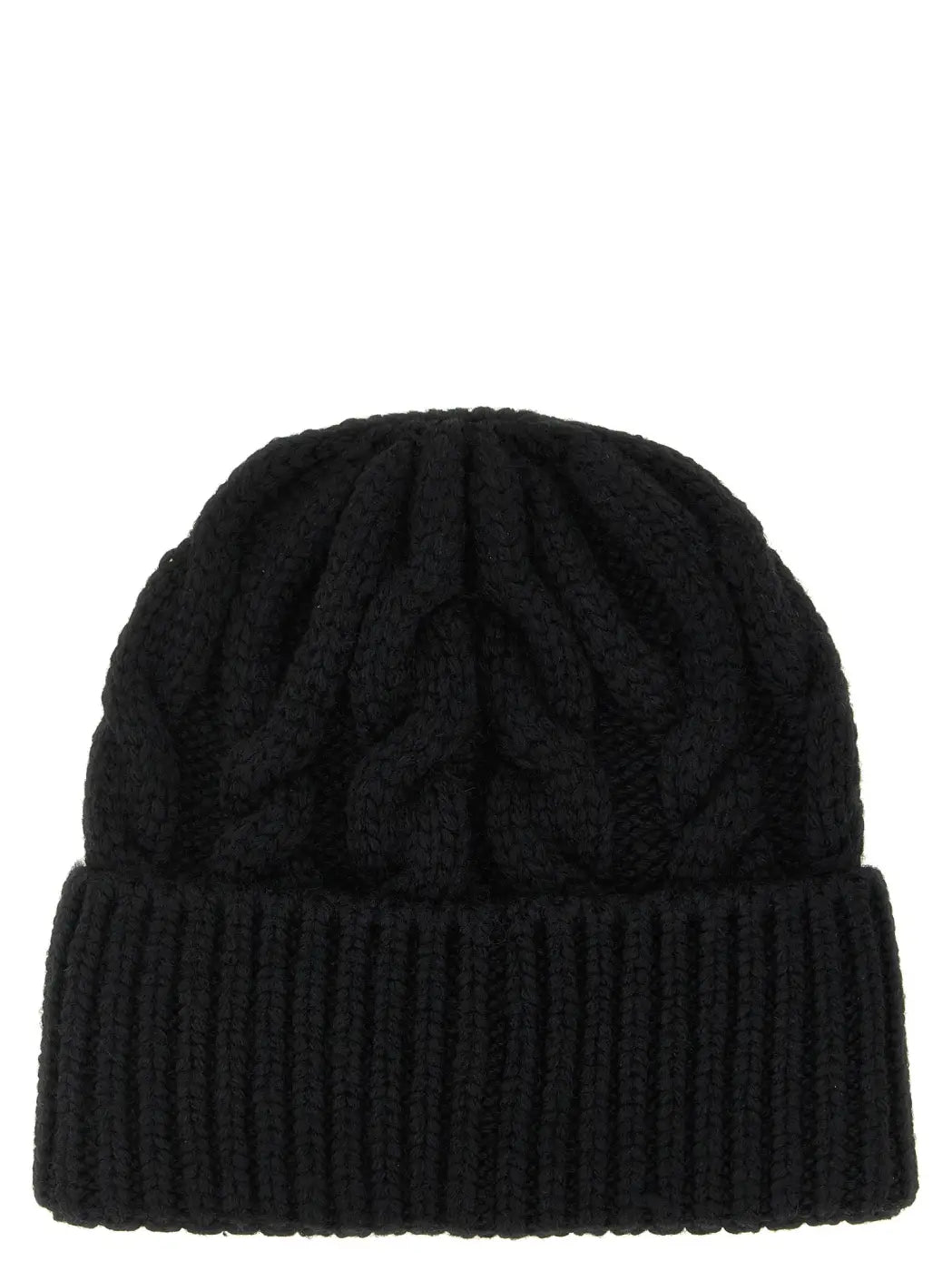 Moncler Grenoble Black Virgin Wool Beanie