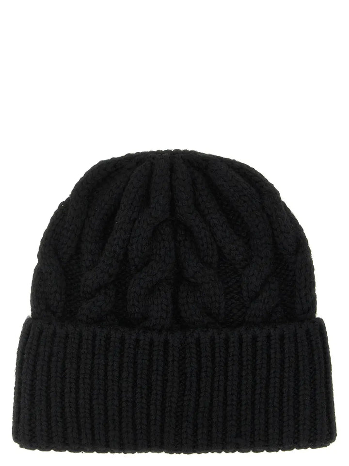 Moncler Grenoble Black Virgin Wool Beanie