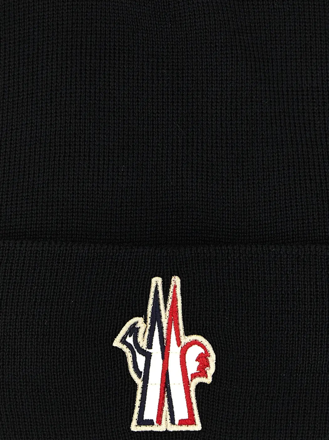 Moncler Grenoble Black Virgin Wool Beanie
