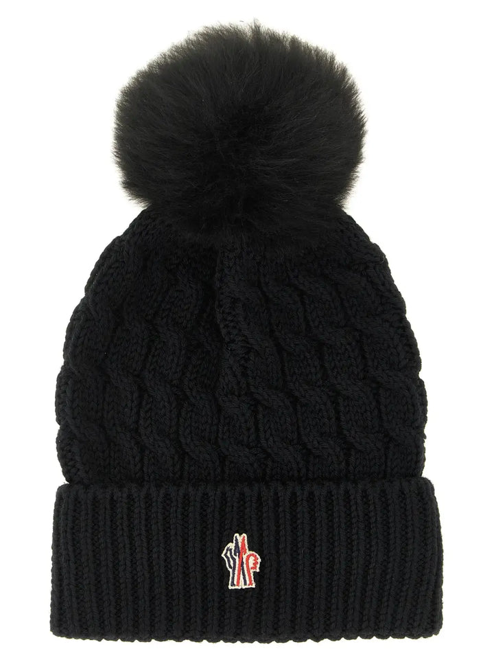 Moncler Grenoble Black Virgin Wool Beanie
