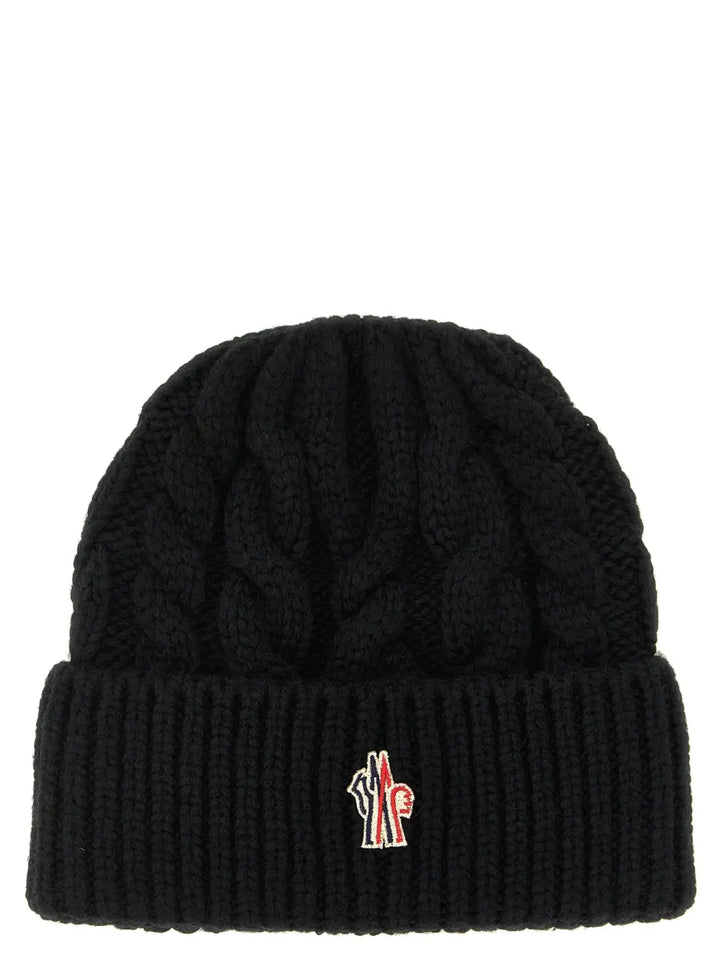 Moncler Grenoble Black Virgin Wool Beanie