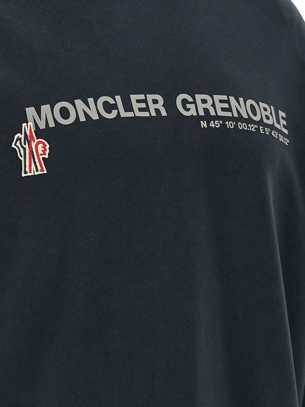 Moncler Grenoble Blue Cotton Sweatshirt
