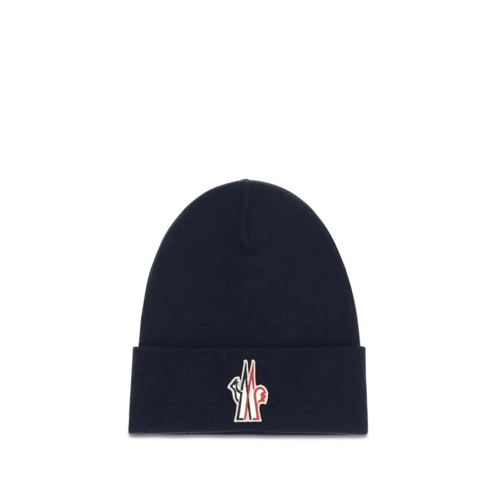 Moncler Grenoble Blue Wool Oves Aries Beanie