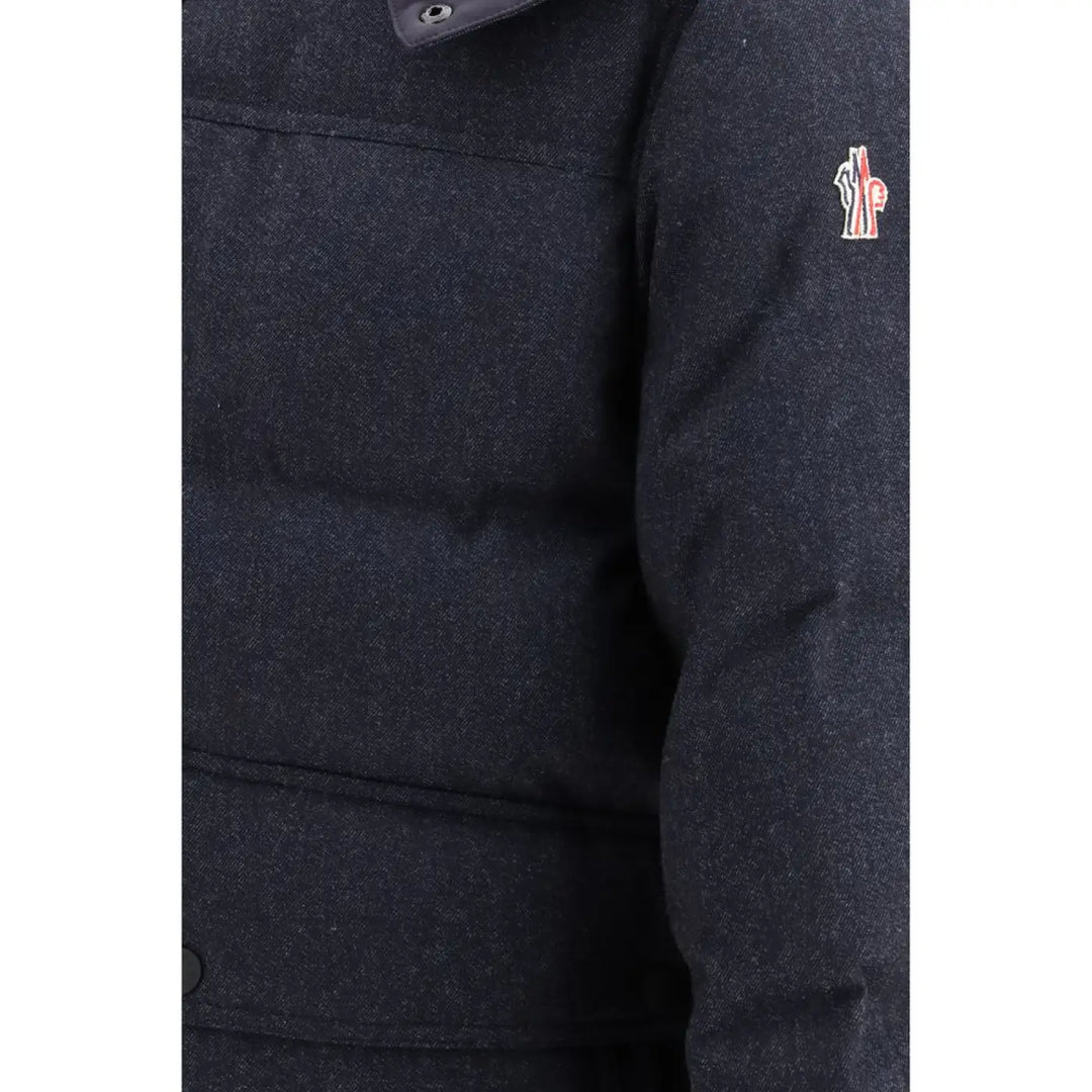 Moncler Grenoble Blue Wool Oves Aries Full-length Jacket