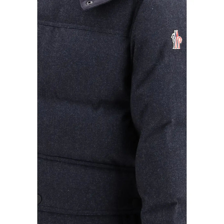 Moncler Grenoble Blue Wool Oves Aries Full-length Jacket