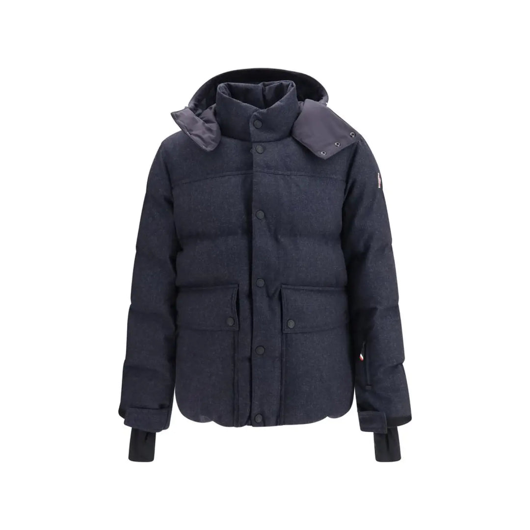 Moncler Grenoble Blue Wool Oves Aries Full-length Jacket
