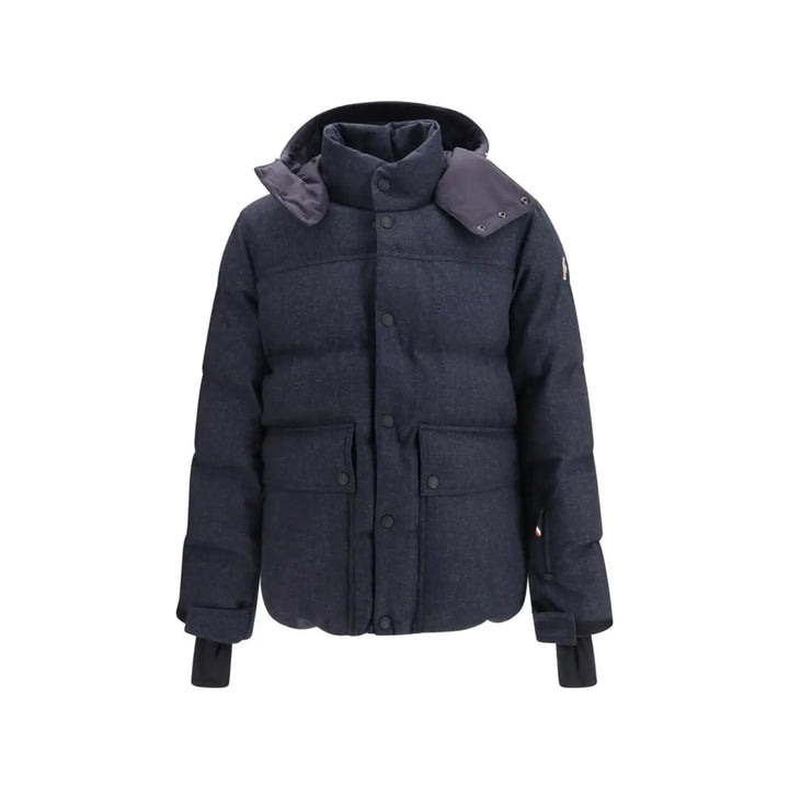 Moncler Grenoble Blue Wool Oves Aries Full-length Jacket