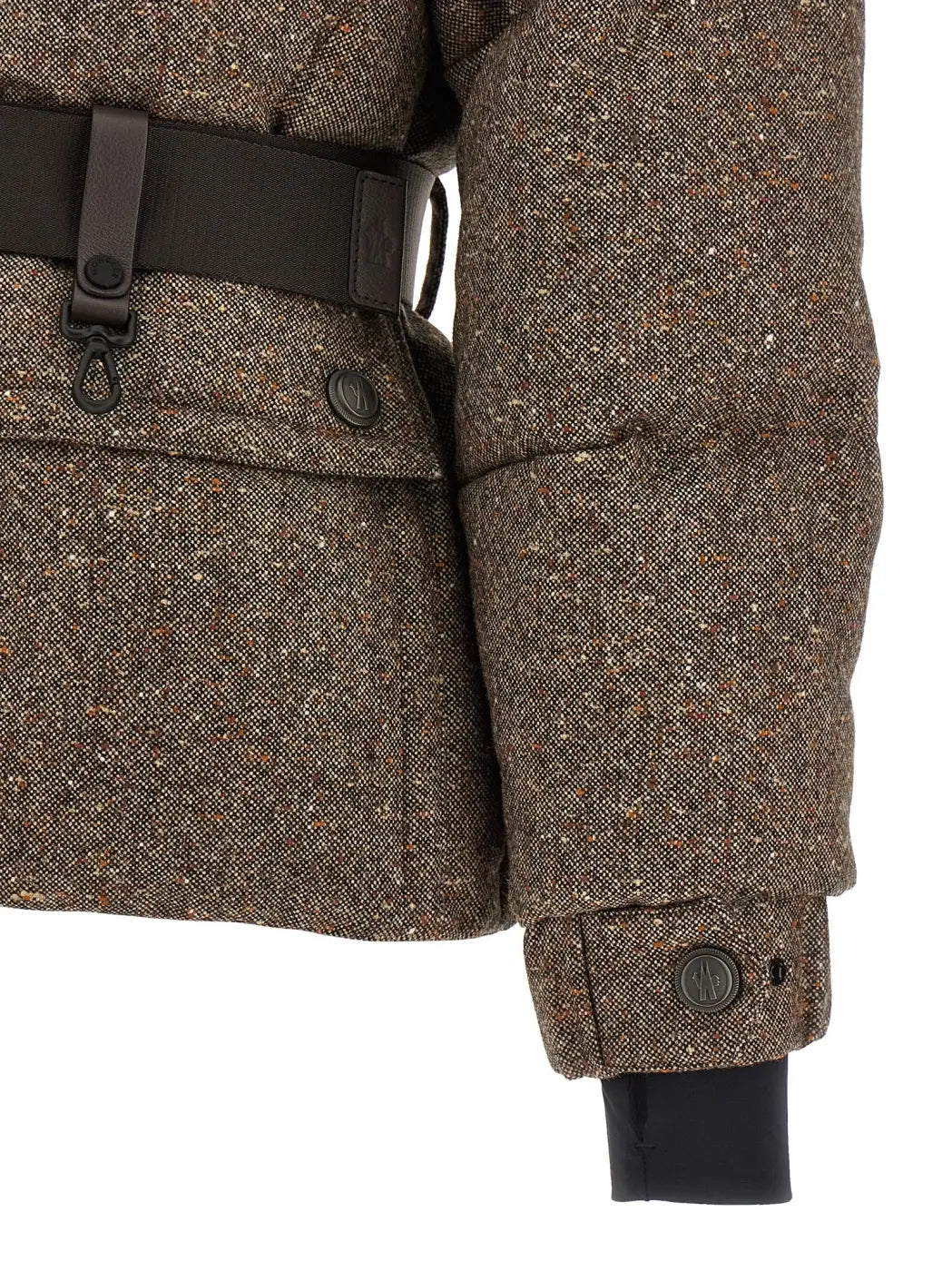 Moncler Grenoble Brown Leather Full-length Jacket
