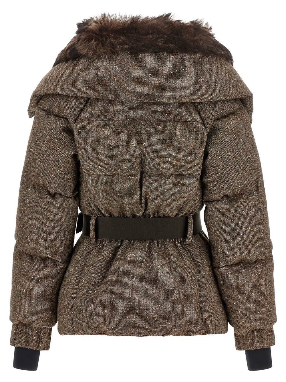 Moncler Grenoble Brown Leather Full-length Jacket