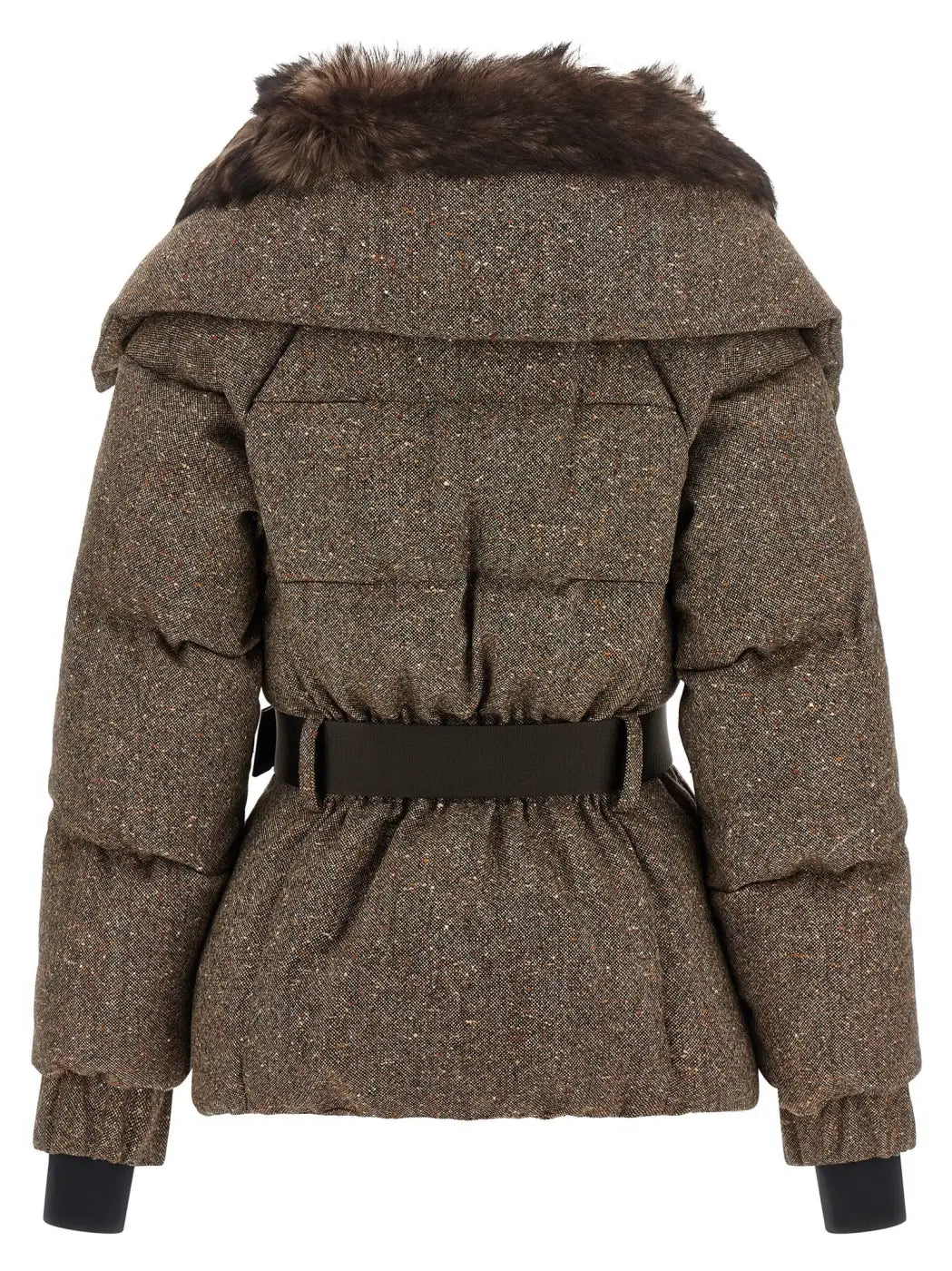 Moncler Grenoble Brown Leather Full-length Jacket