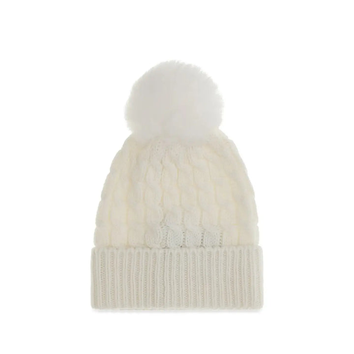 Moncler Grenoble White Wool Oves Aries Beanie