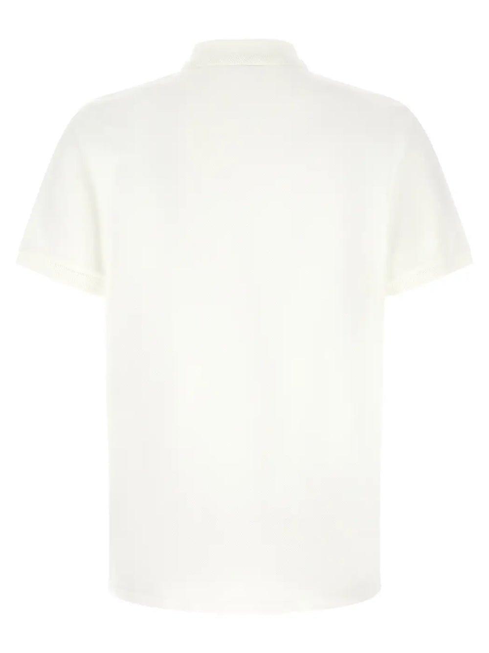Moncler White Cotton Polo Shirt
