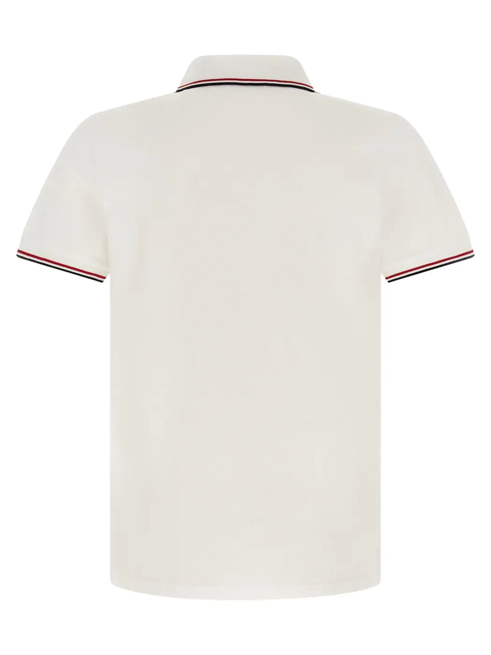 Moncler White Cotton Polo Shirt
