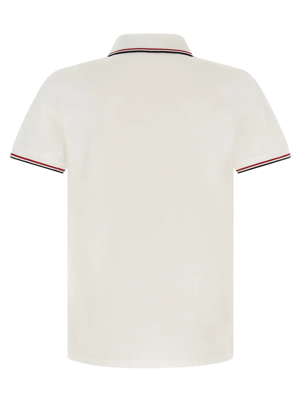 Moncler White Cotton Polo Shirt