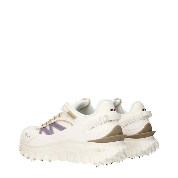 Moncler White Fabric Athletic Sneakers