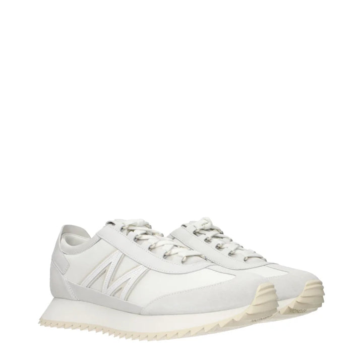Moncler White Leather Athletic Sneakers