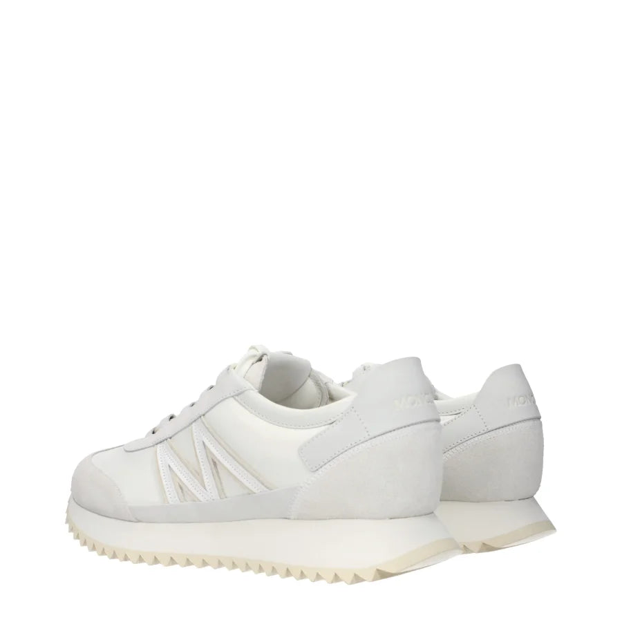 Moncler White Leather Athletic Sneakers