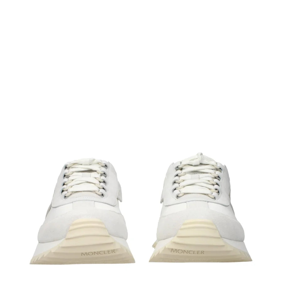 Moncler White Leather Athletic Sneakers