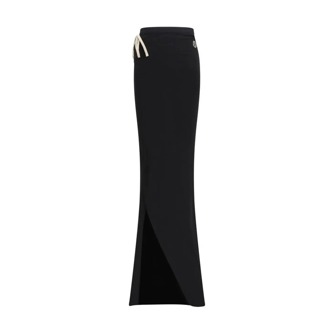 Moncler x Rick Owens Black Cotton Long Skirt