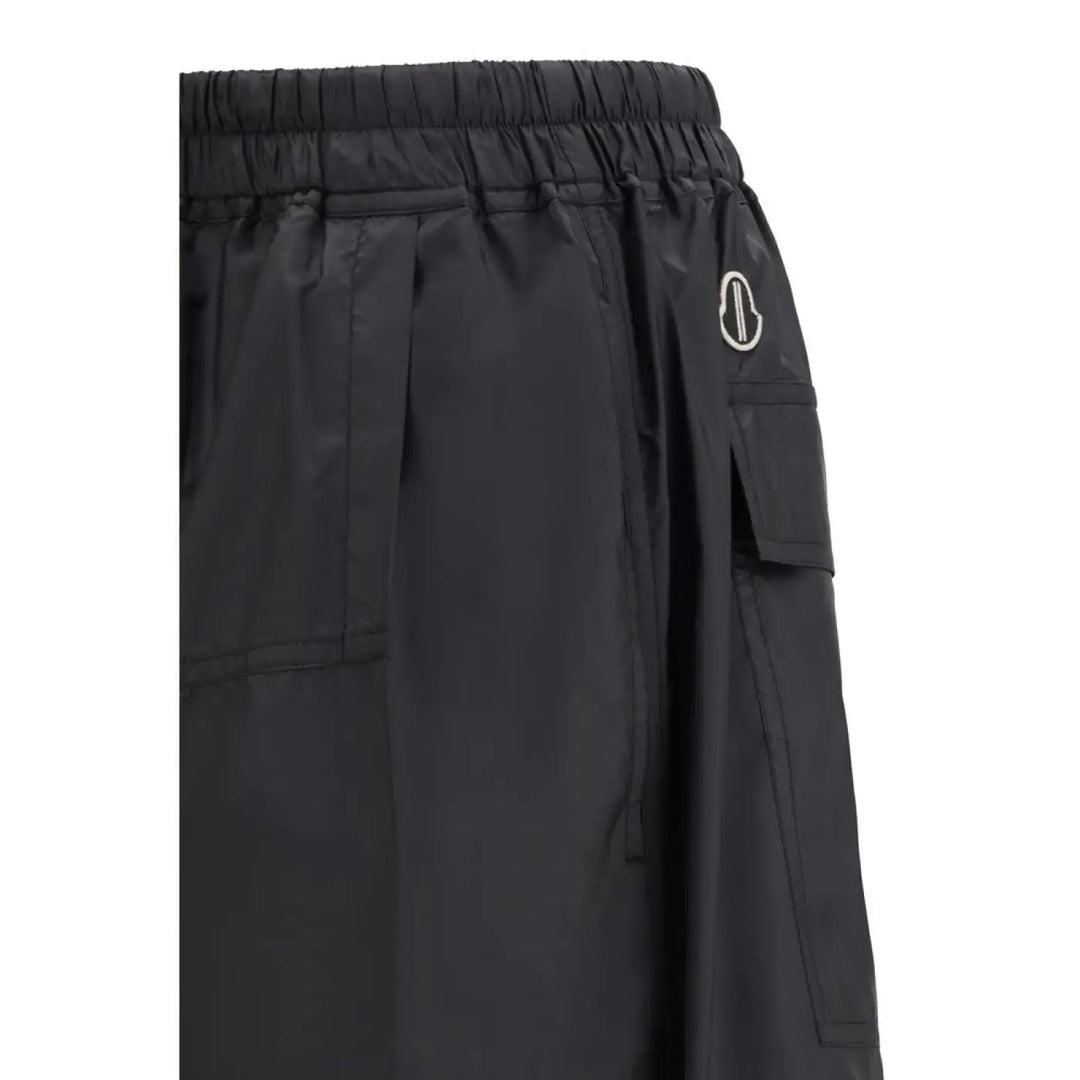 Moncler x Rick Owens Black Polyester Bermuda Shorts