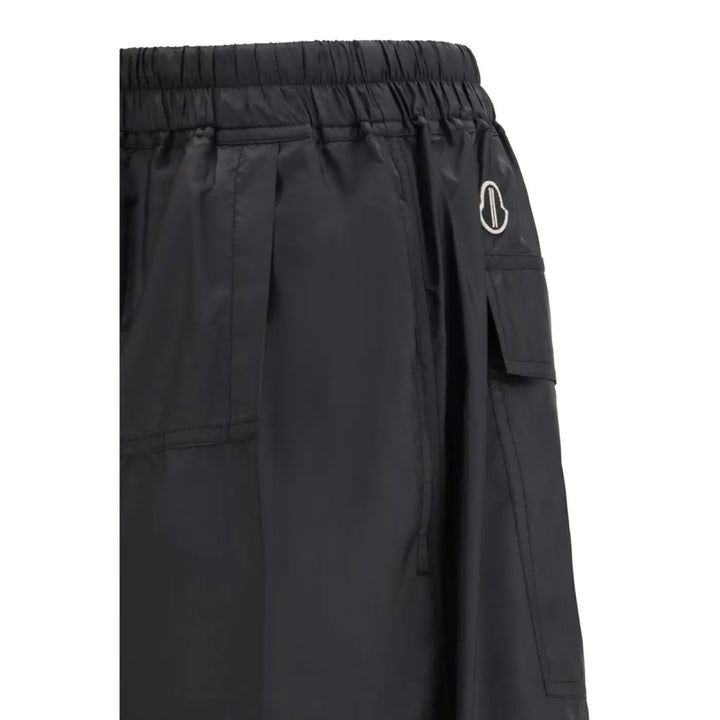 Moncler x Rick Owens Black Polyester Bermuda Shorts