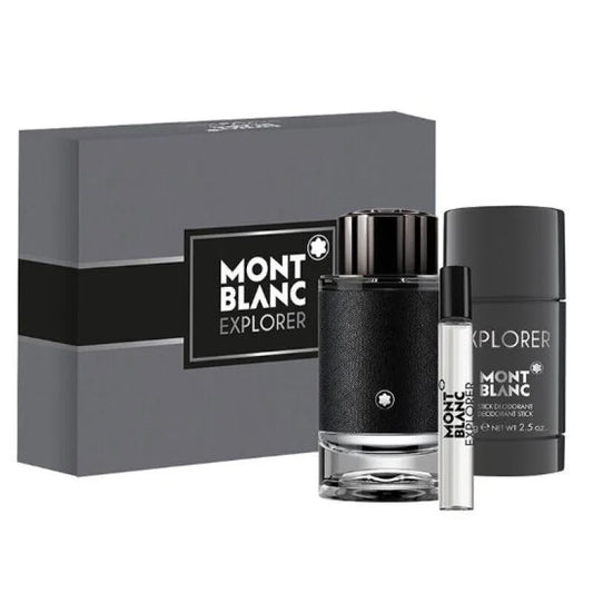 Mont Blanc Explorer Woody Aromatic Leather Gift Set Men’s Sets