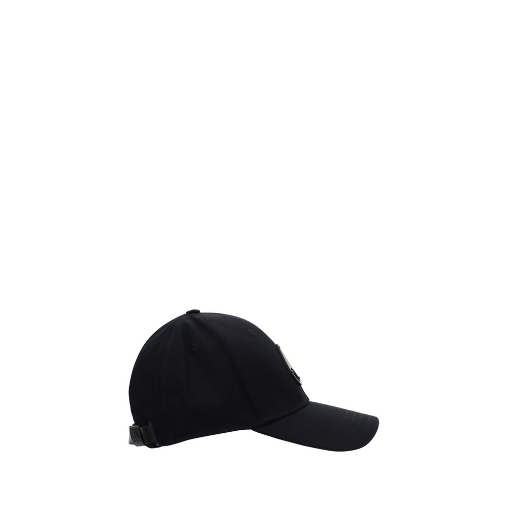 Moose Knuckles Black Cotton Cap (baseball Hat)