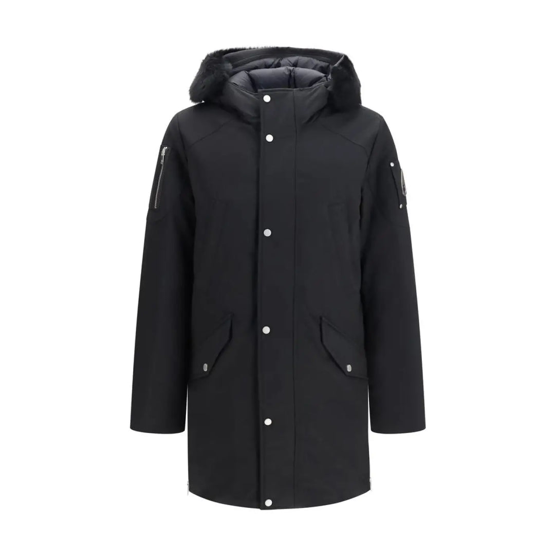 Moose Knuckles Black Cotton Coat