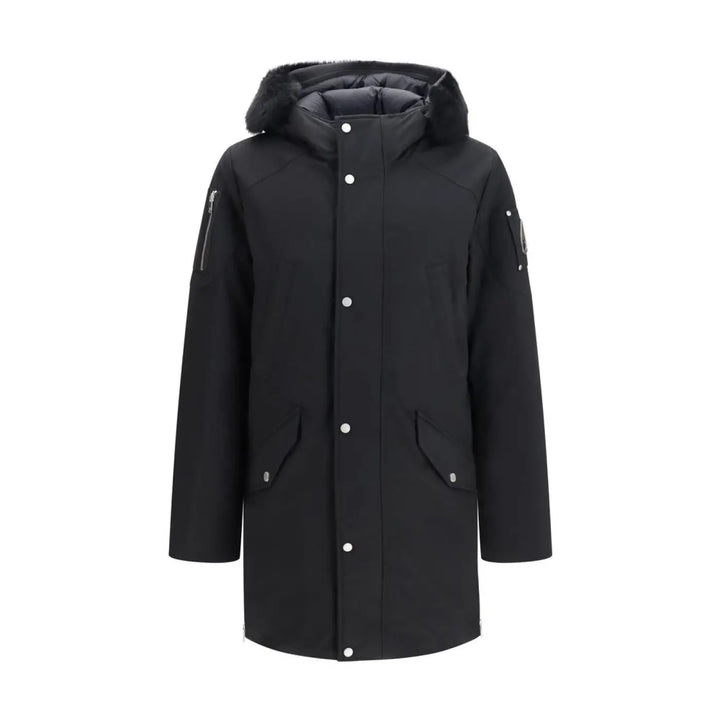 Moose Knuckles Black Cotton Coat