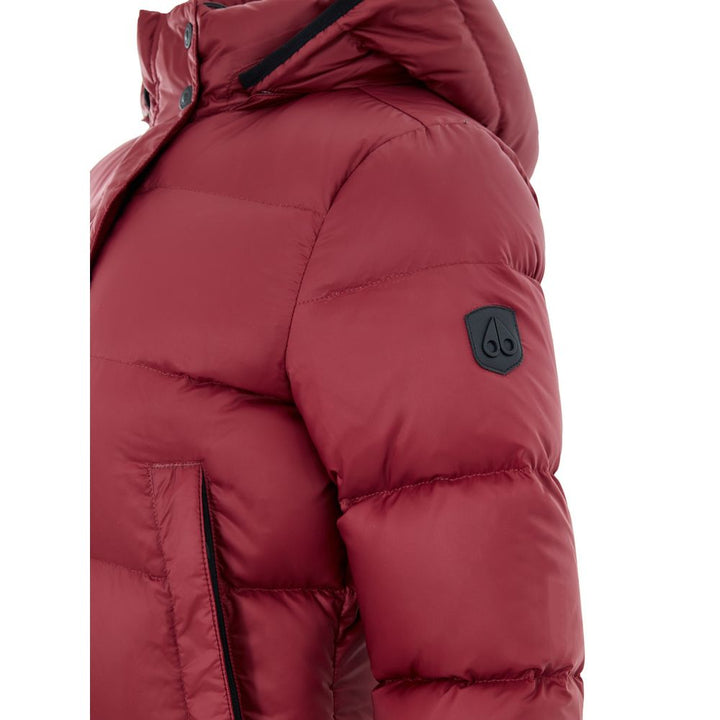 Moose Knuckles Puffer Jackets - Bordeaux Cotton Full-Length Jacket