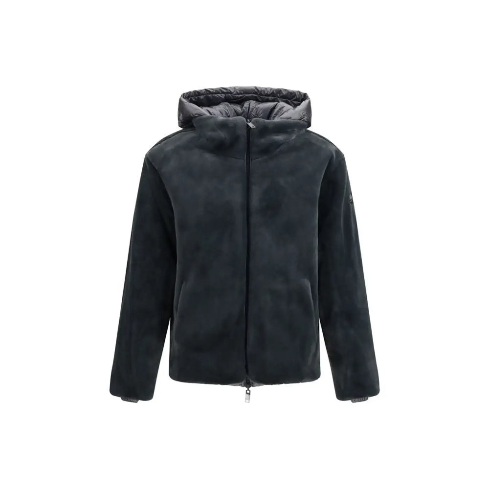 Moose Knuckles Gray Nylon Shell Jacket