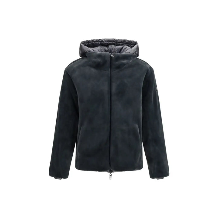 Moose Knuckles Gray Nylon Shell Jacket