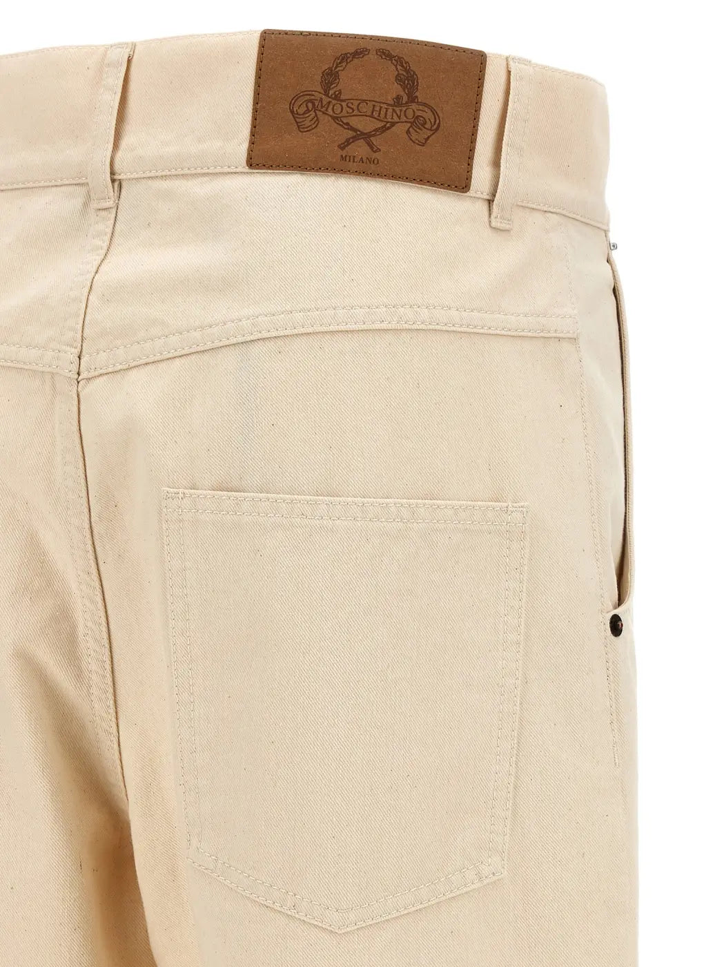 Moschino Beige Cotton Casual Pants