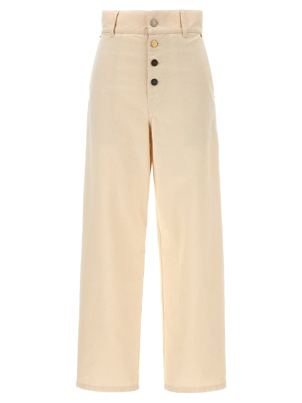 Moschino Beige Cotton Casual Pants